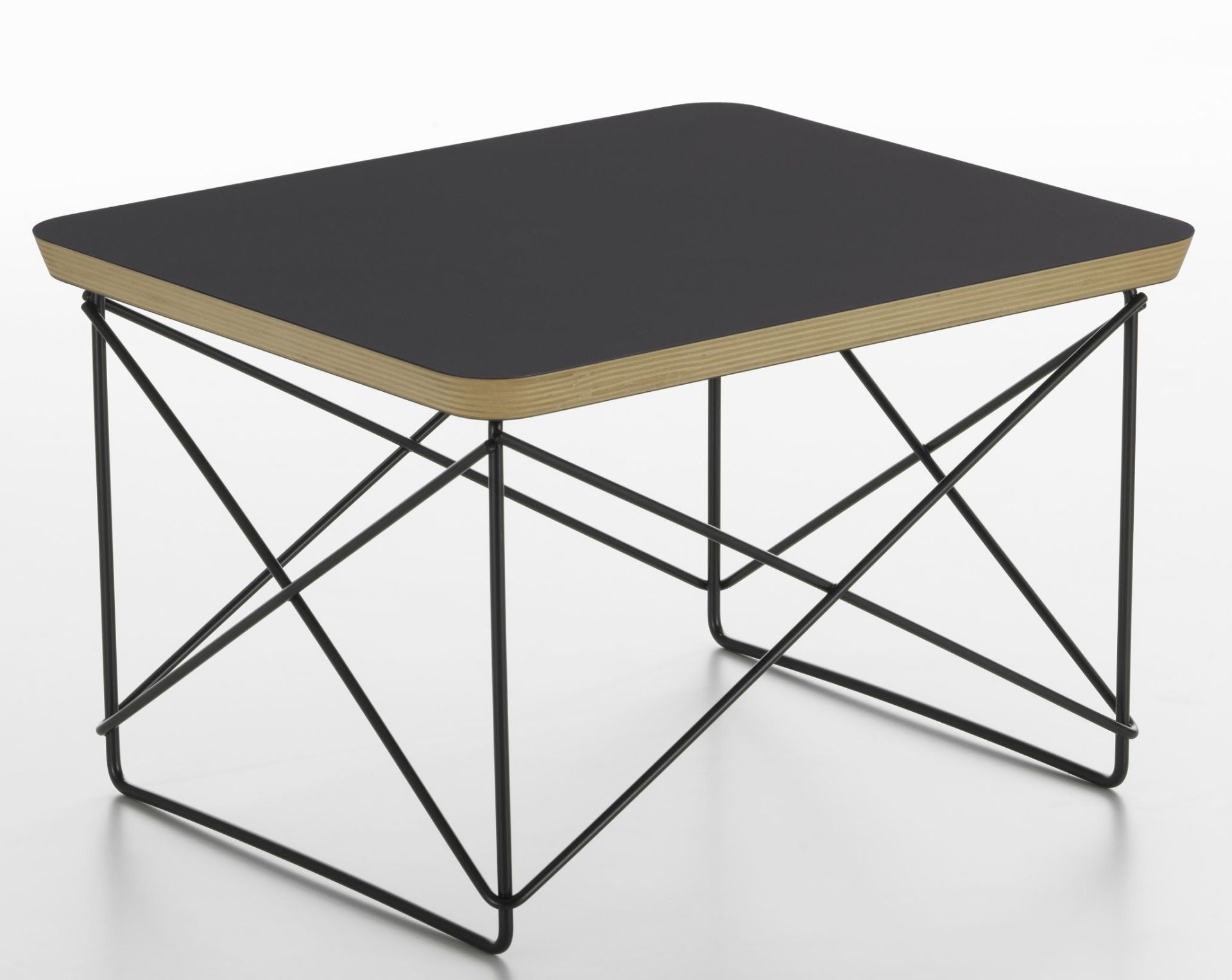 Occasional Table LTR Table d'appoint HPL Noir Vitra Fil d'acier noir revêtu par poudre