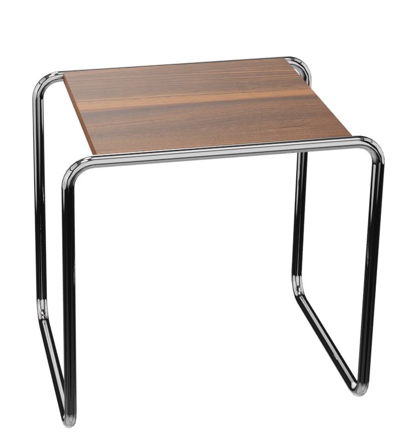 B 9 b Table d'appoint NOISET MASSIF HUILE / CHROME Thonet OFFRE SPECIALE