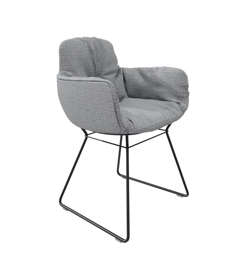 Leya chaise accoudoir haute Tissu Safire Freifrau Manufaktur