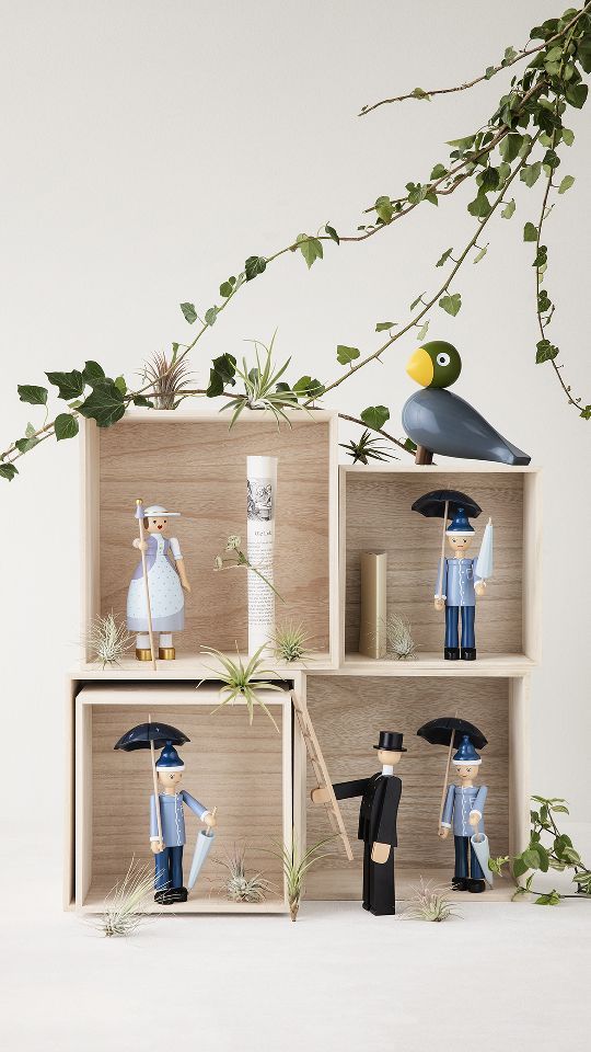 Songbirds Oiseaux chanteurs Figure en bois Rossignol Kay Bojesen