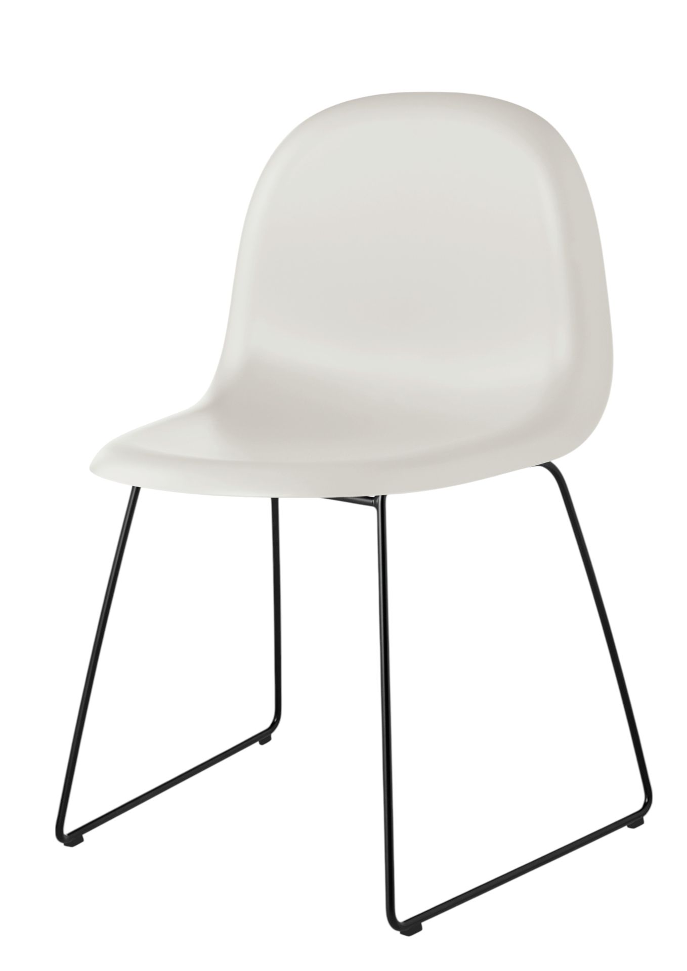 3D chaise de salle à manger plastique - Sledge base Gubi
