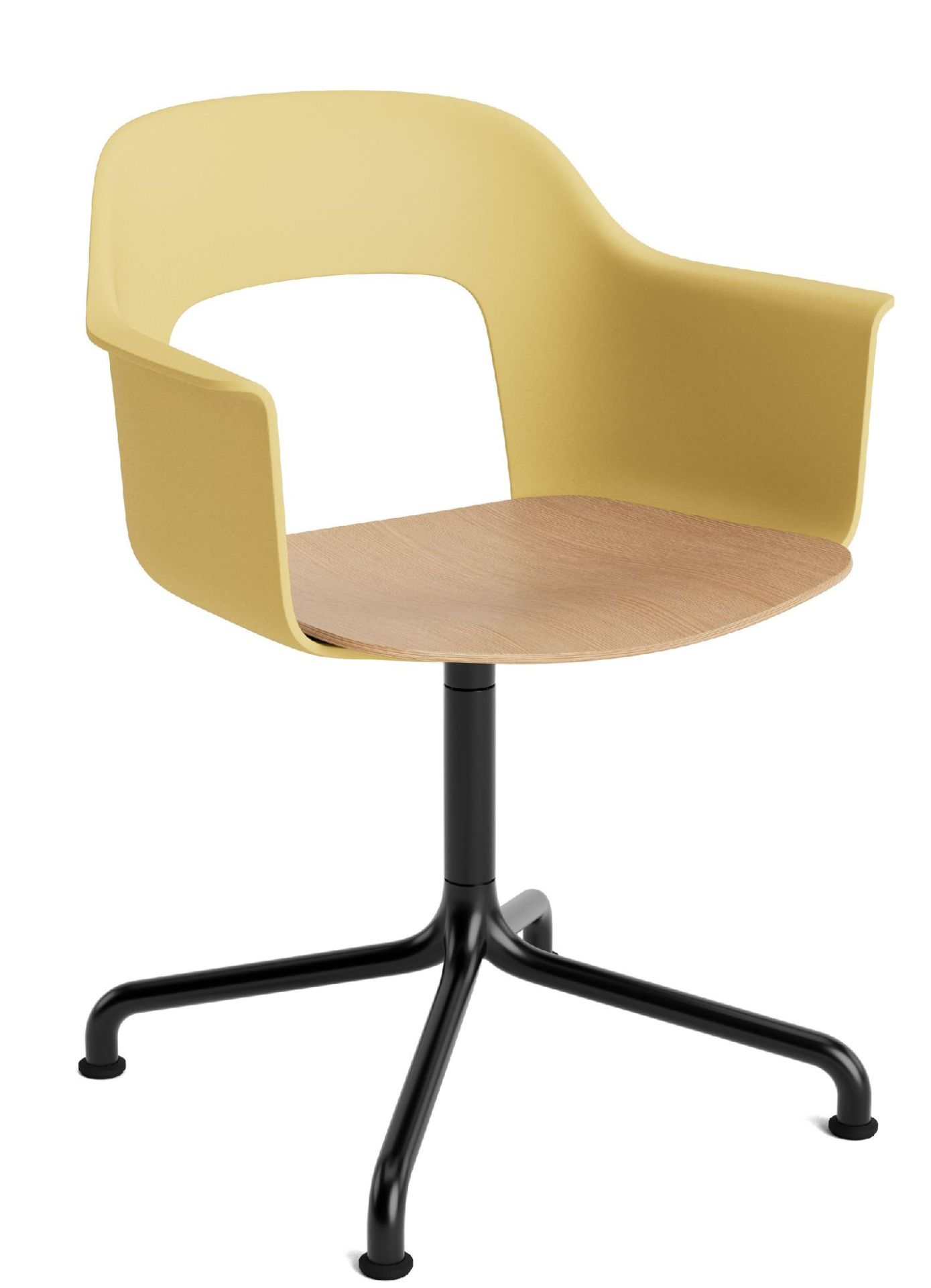 Layout Armchair 252 Fauteuil 4 pieds en étoile Pied pivotant avec base incurvée Hay  