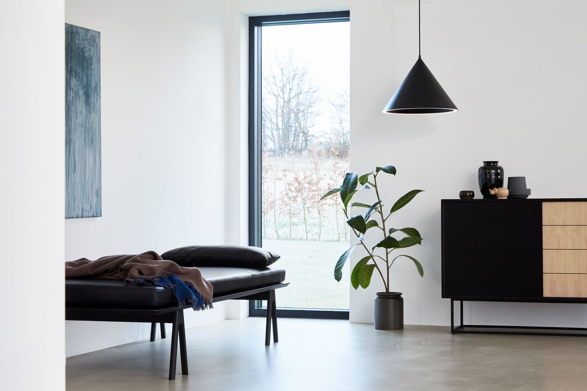 Level Daybed Fainéant Blanc/Noir Woud