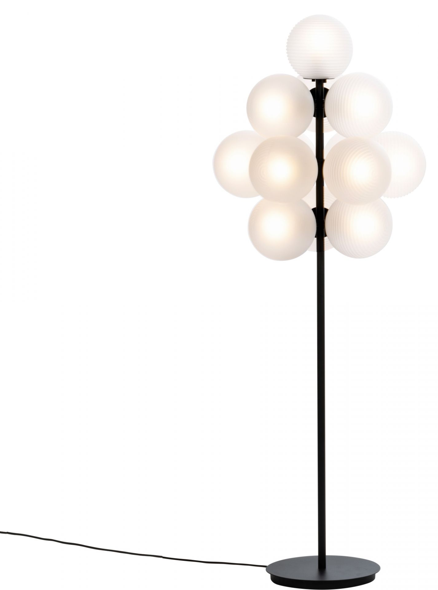 Stellar Grape Big Lampadaire Pulpo Transparent - Noir