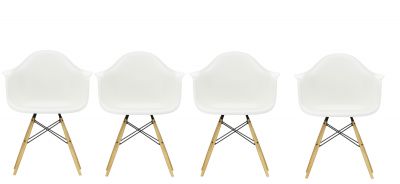Action Eames Plastic Arm Chair DAW Chaise Set de 4 pièces Vitra 