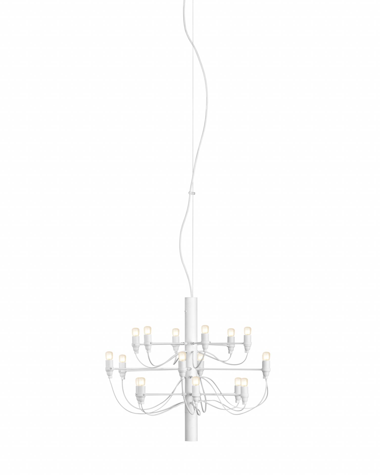 2097/18 Lustre blanc avec ampoules dépolies Flos