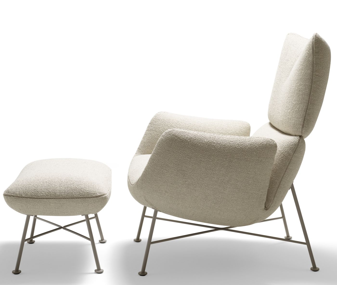 Jalis Lounge Fauteuil 4 pieds structure fil Cor