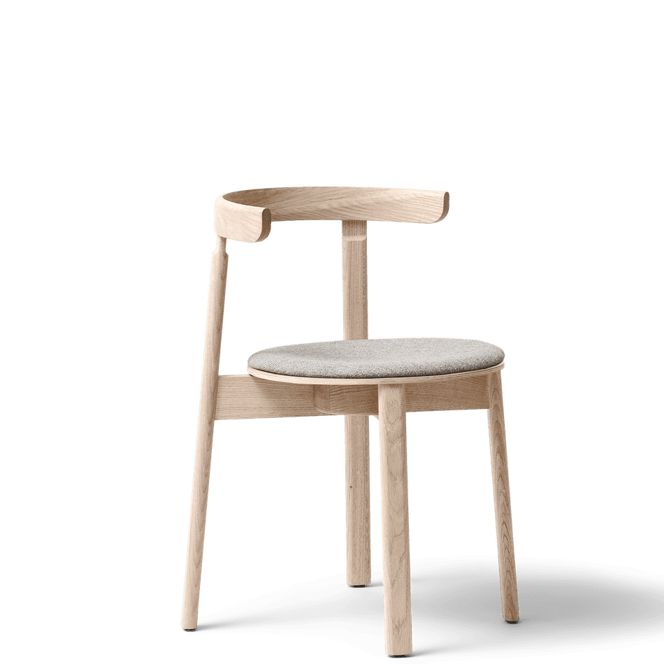 Chaise Lunar chêne avec coussin d'assise Form & Refine