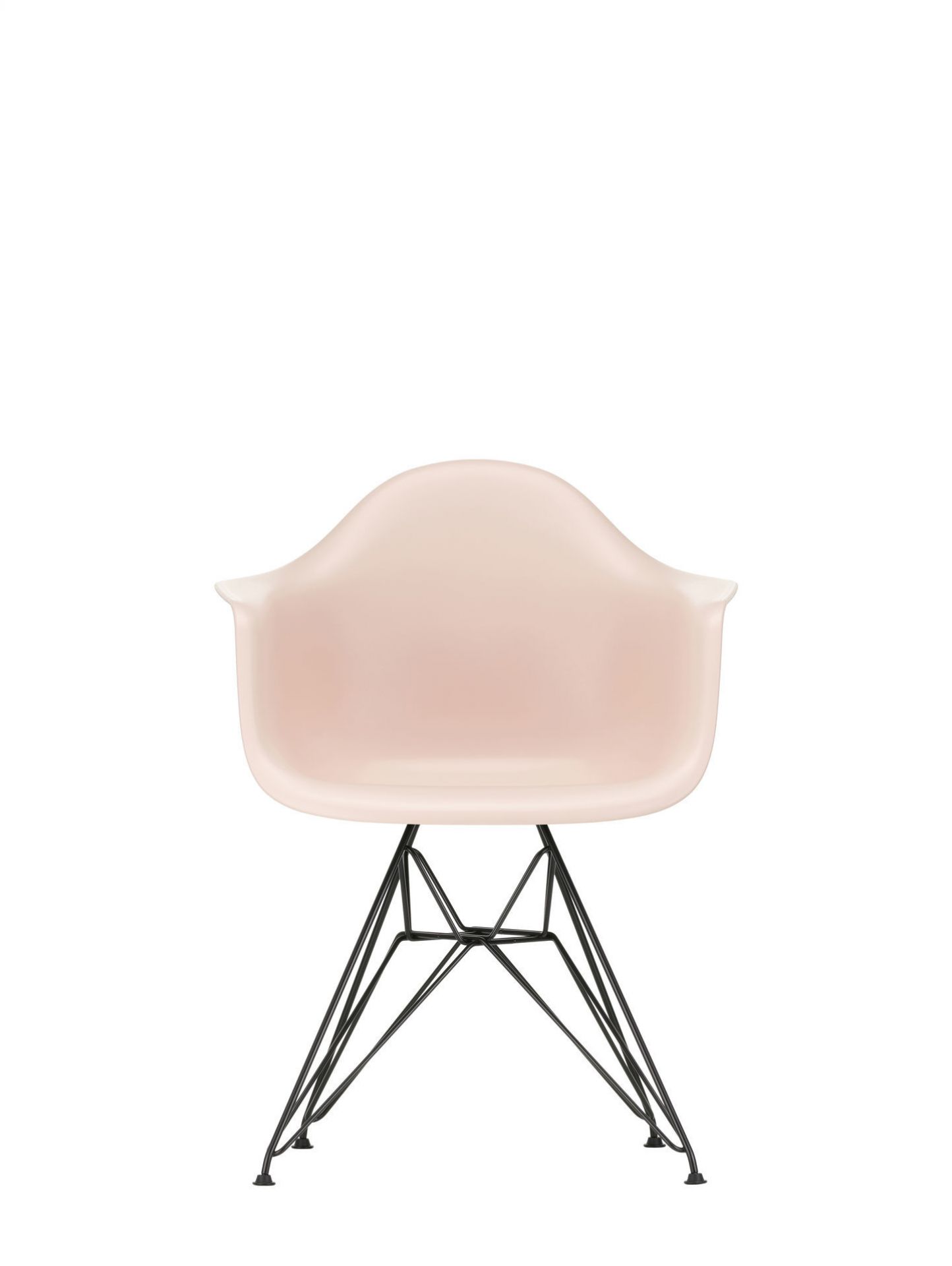 Eames Plastic Arm Chair DAR Chaise Vitra Chromé - Rouille orange