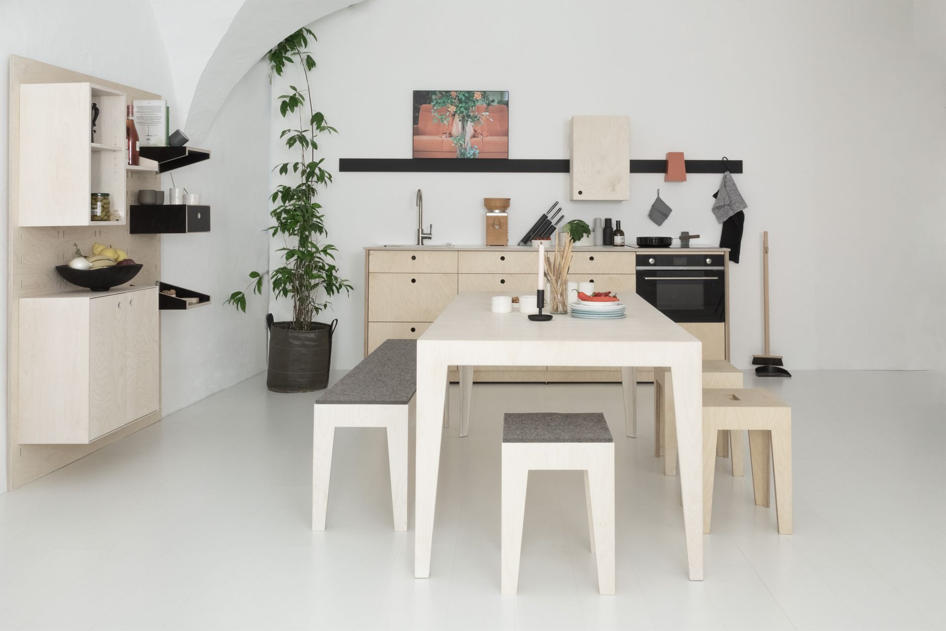 MARTA Table minimaliste en bois Das ganze Leben