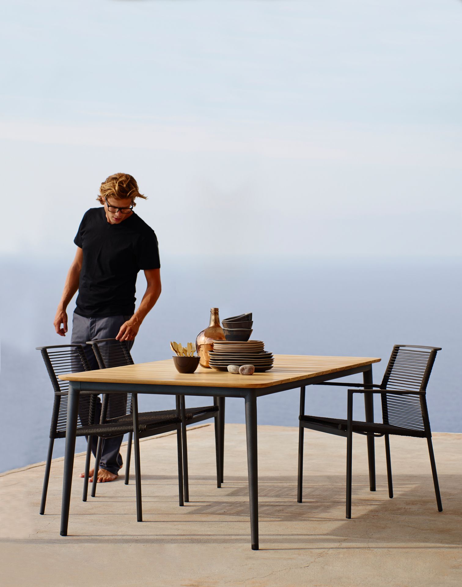 Edge Outdoor Chaise empilable Cane-Line