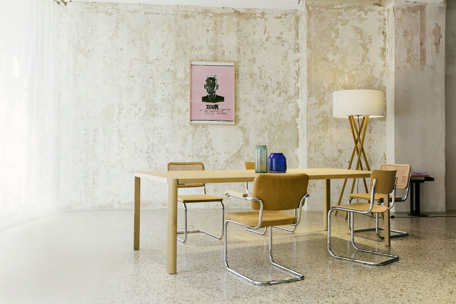 S 32 V Tube en acier Classique à bras oscillant libre CHROME/NATUREL Thonet COMBINAISON PRÉFÉRÉE