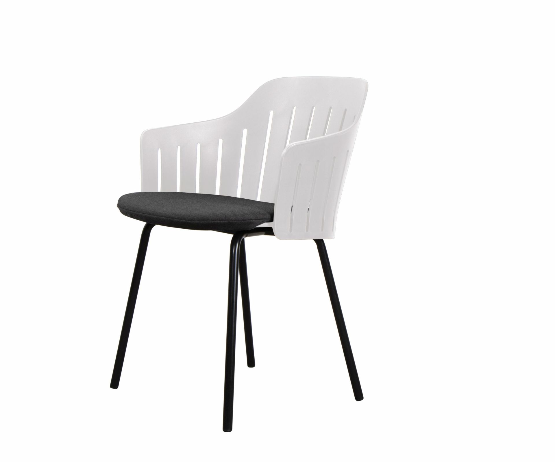 Choice Outdoor chaise structure acier 4 pieds blanc Cane-Line 