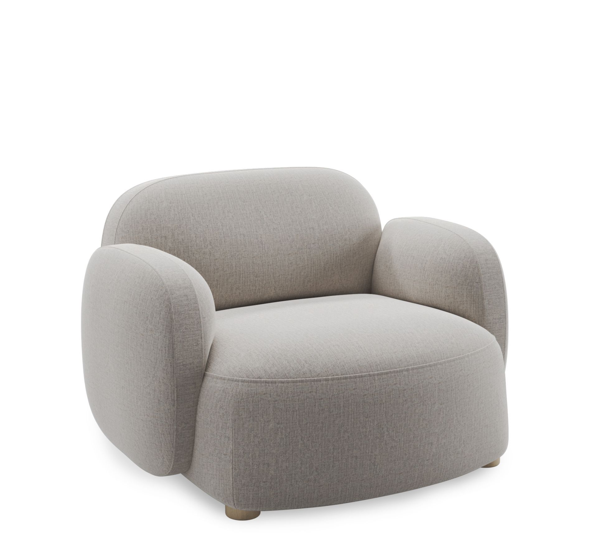 Gem Chaise longue avec accoudoir Gris clair Northern