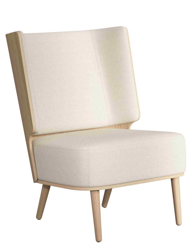 Serena Lounge Chair fauteuil en chêne naturel novoform Sweet Vanilla