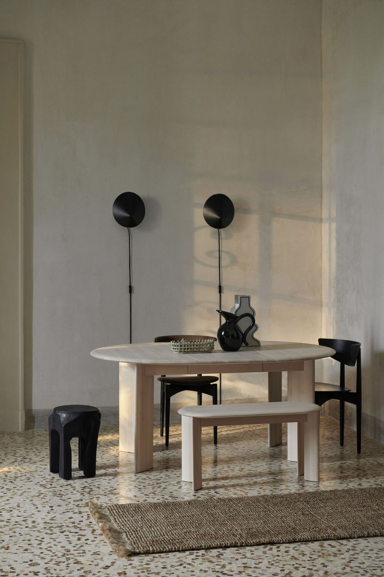 Bevel Bench hêtre huilé blanc Ferm Living