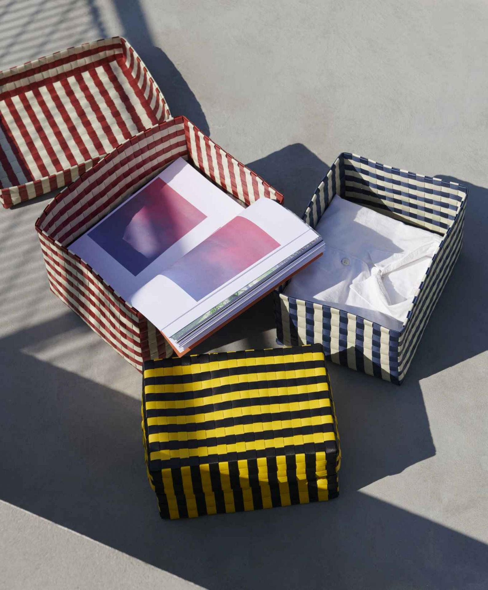 Maxim Stripe Box S jaune et noir Hay OFFRE SPECIALE