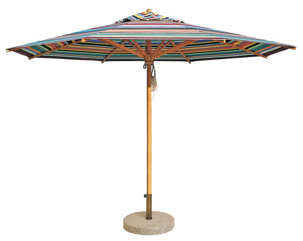 Parasol Classique / parasol multicolore / poulie & pliage Weishäupl