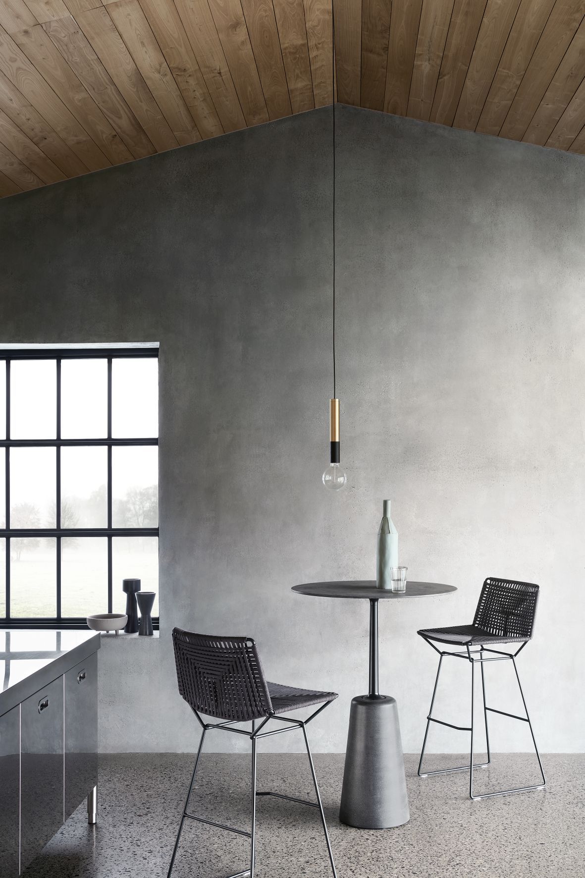 Rock Table Table haute béton MDF Italia