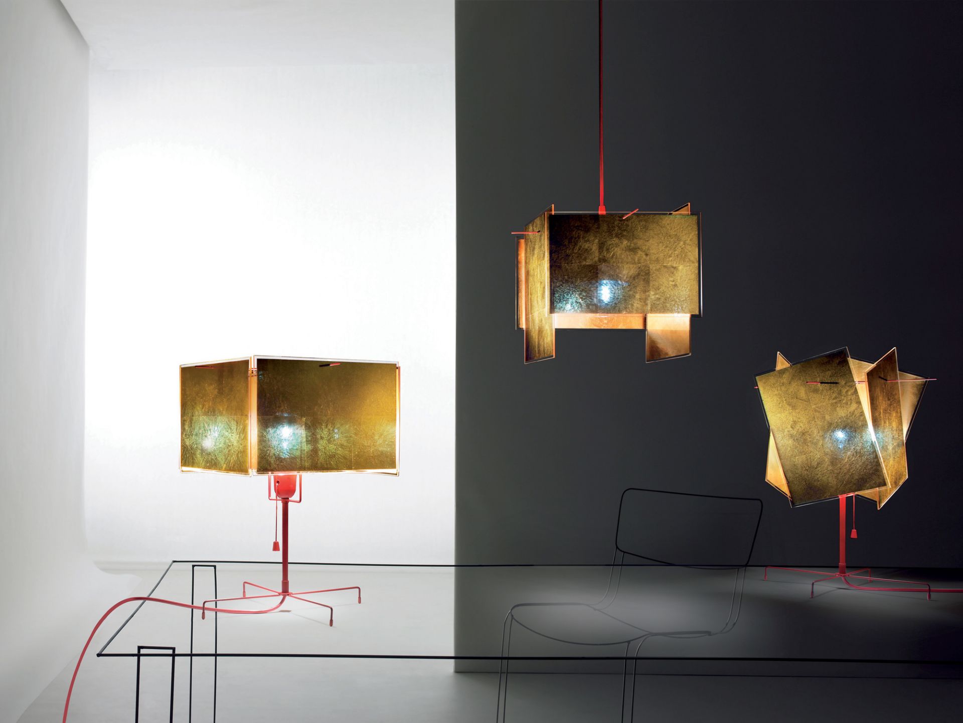 24 Karat Blau Suspension / plafonnier Ingo Maurer
