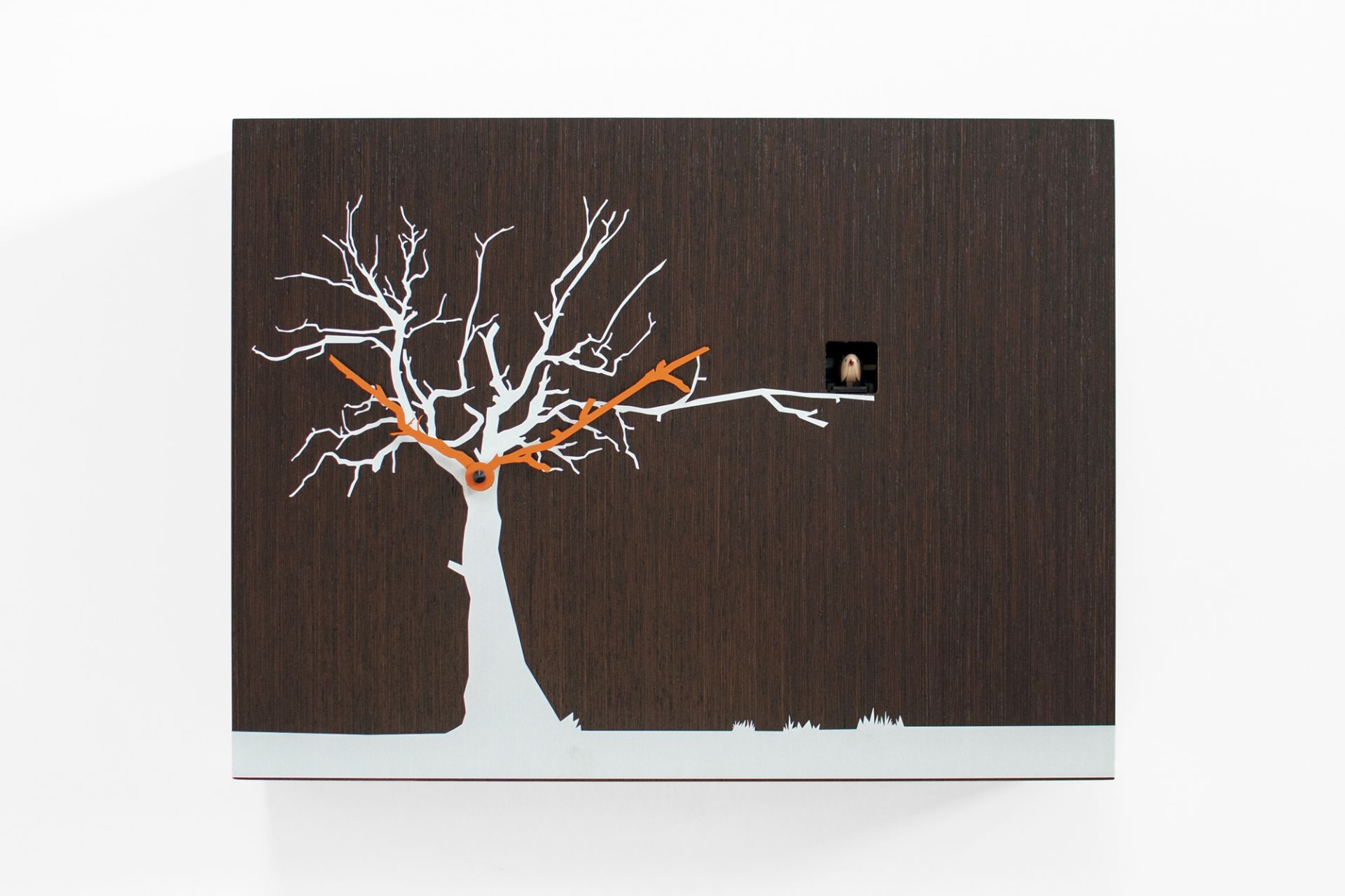 Cucuruku Cucuruku Horloge Murale Progetti Wenge Blanc Wenge Nature Arbre Blanc Progetti 1767