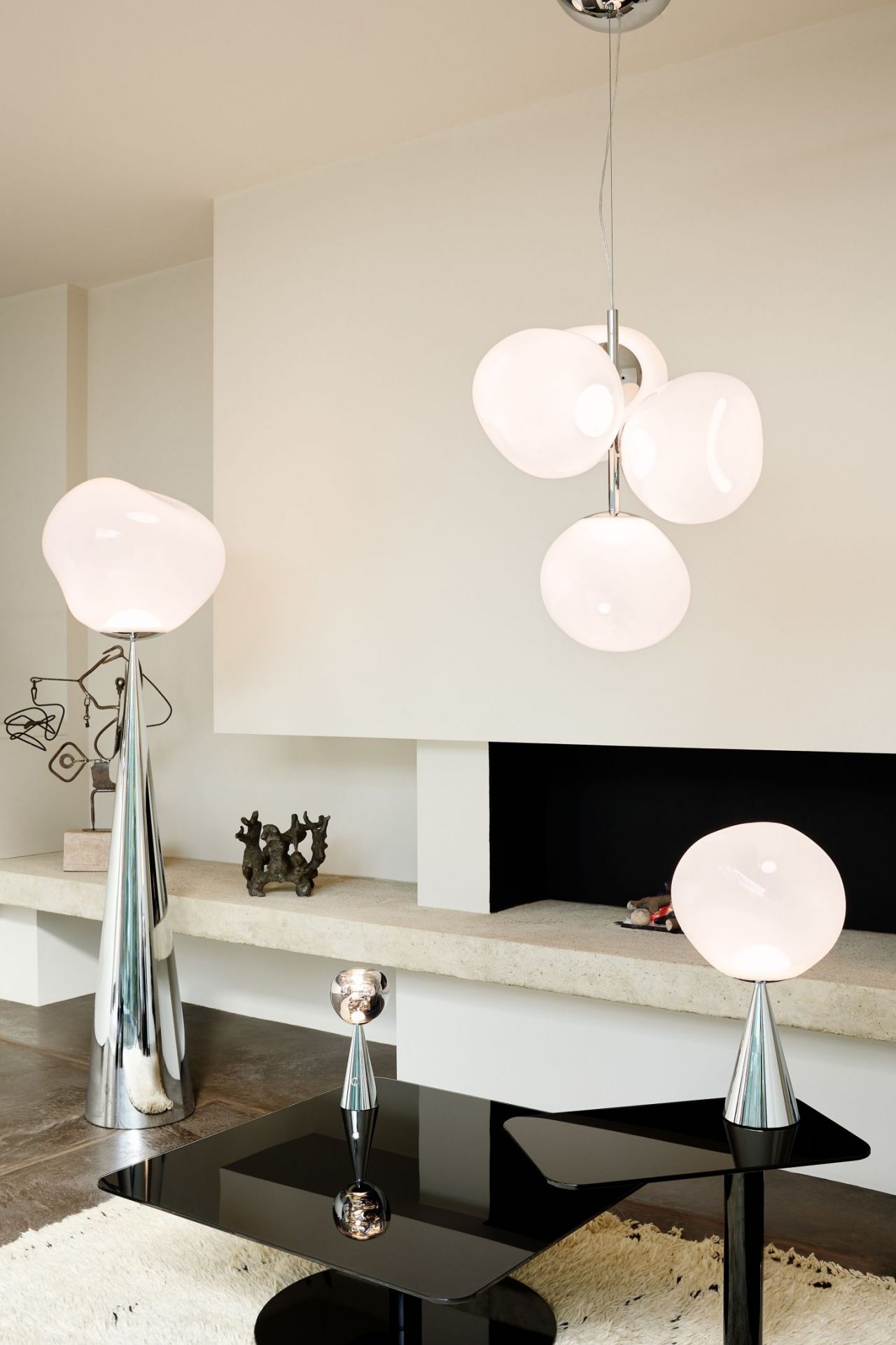 Melt Portable LED Lampe de table Argent Tom Dixon