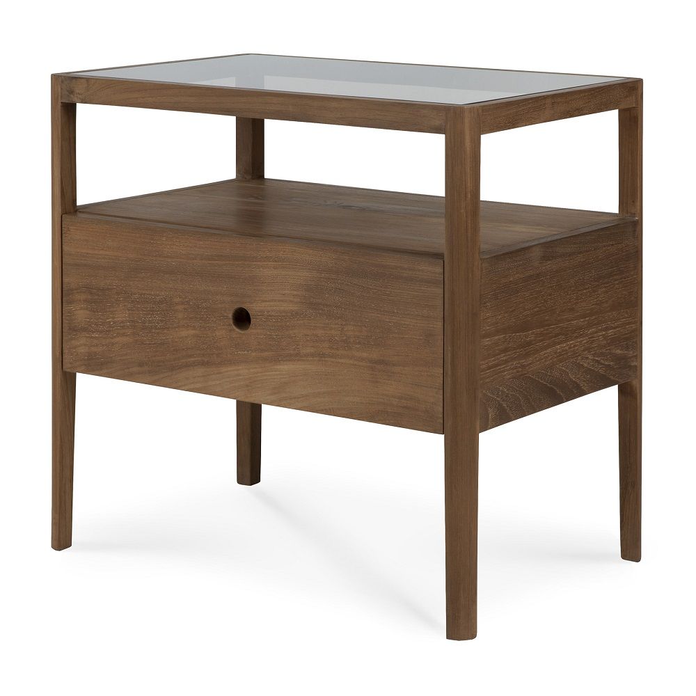 Spindle Table de nuit 1 tiroir Teck Ethnicraft