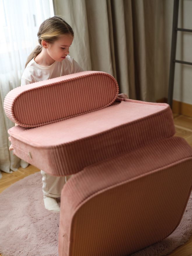 Fauteuil pliant pour enfants Wigiwama Pink Mousse