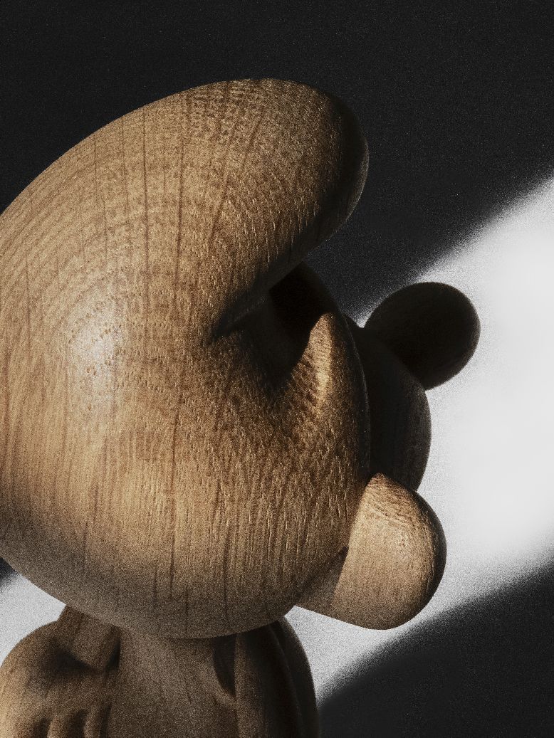 Petite figurine en bois Schtroumpf Boyhood