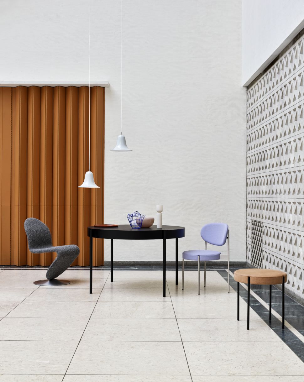 System 1-2-3 Dining Chair Standard Chaise à pied rond Verpan  
