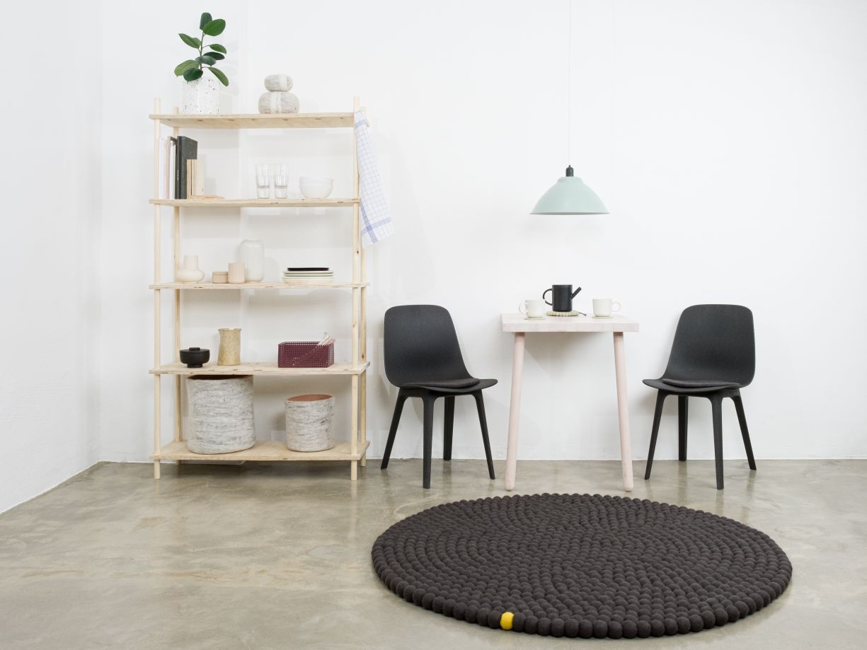 Big One Rund Tapis en feutre Ø 160 cm myfelt  Anthracite