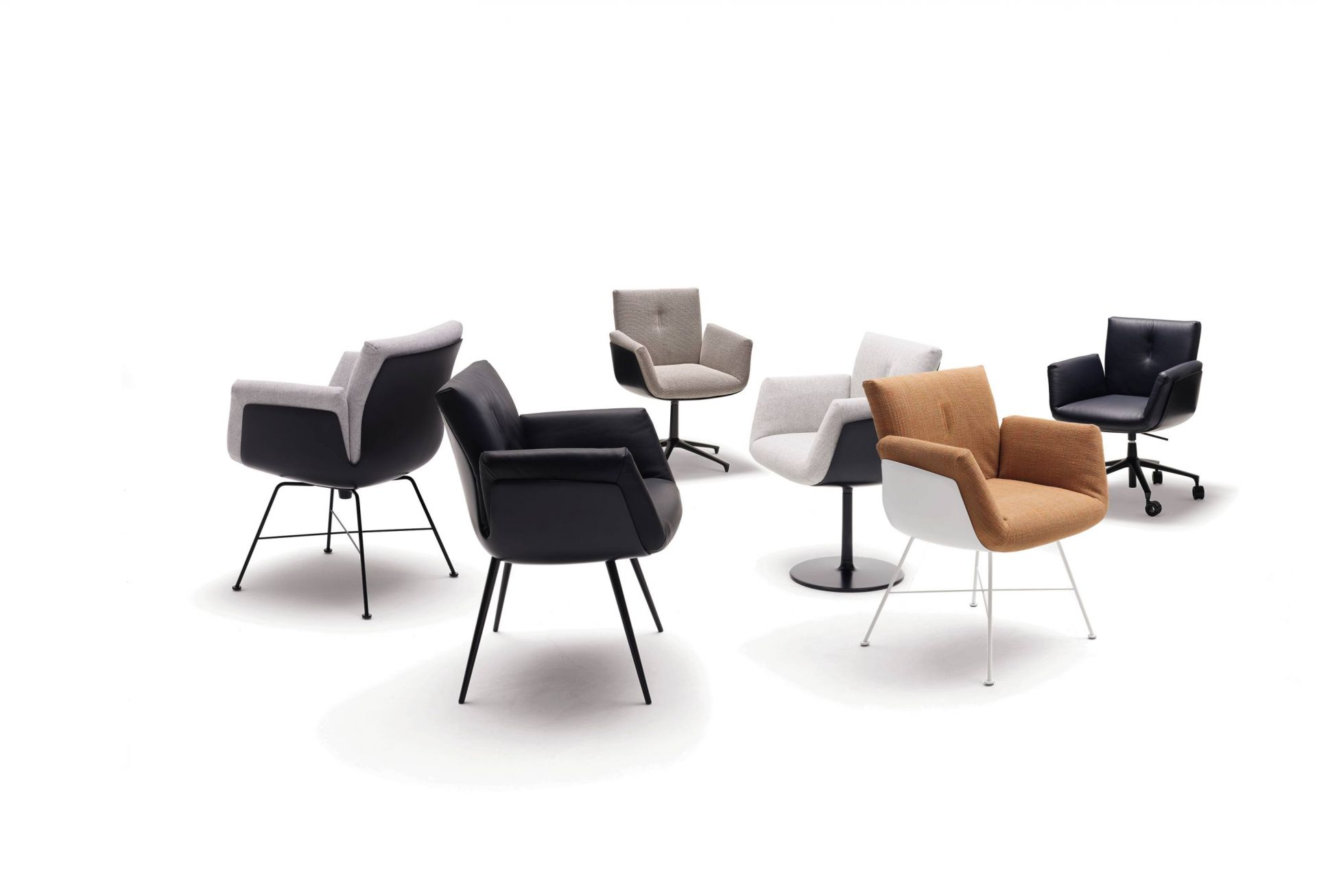 Alvo accoudoirs chaise pivotante avec cor 4 pieds  