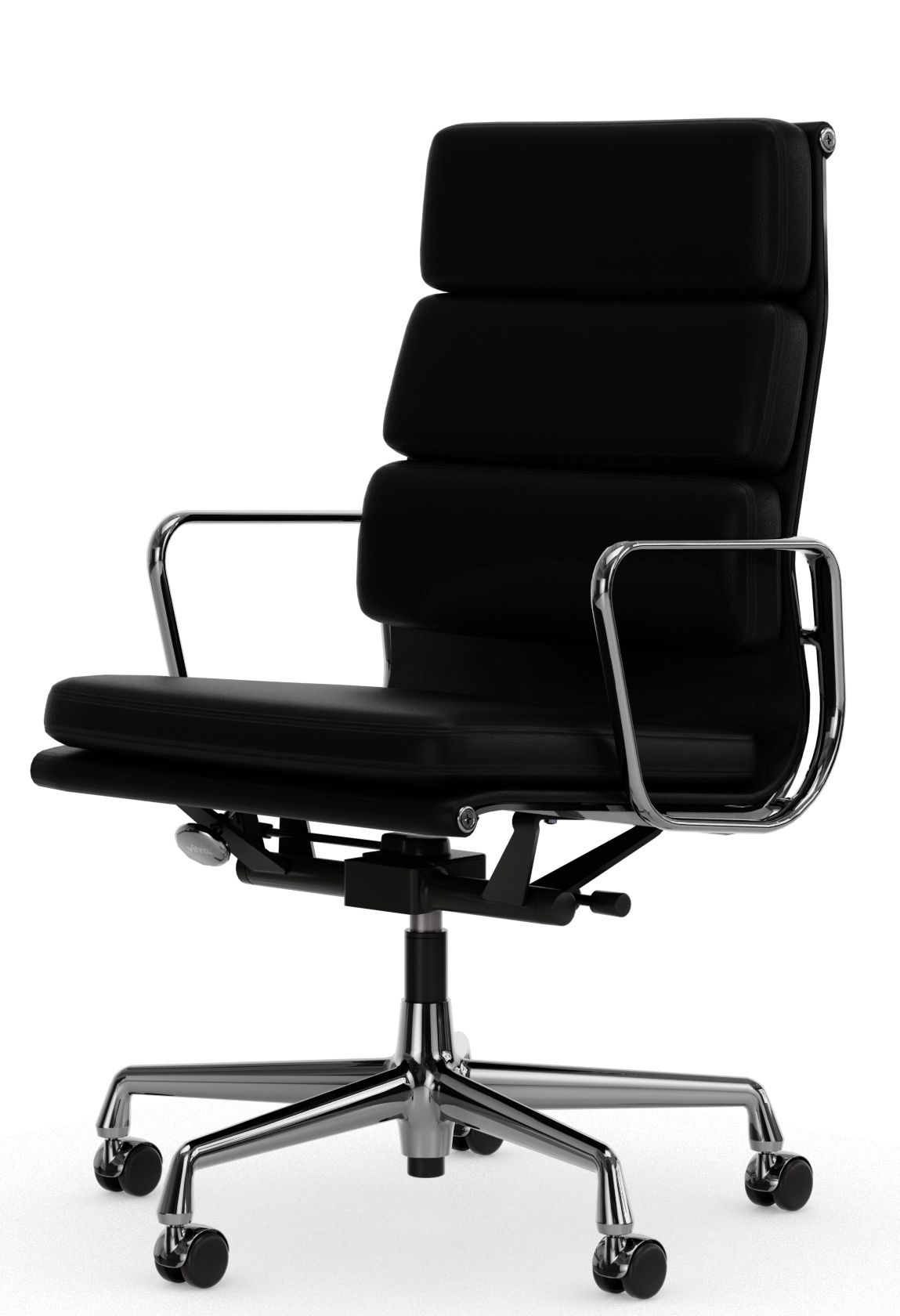 Soft Pad Chair EA219 / EA 219 CHROME / LEDER NERO Fauteuil Vitra OFFRE SPECIALE