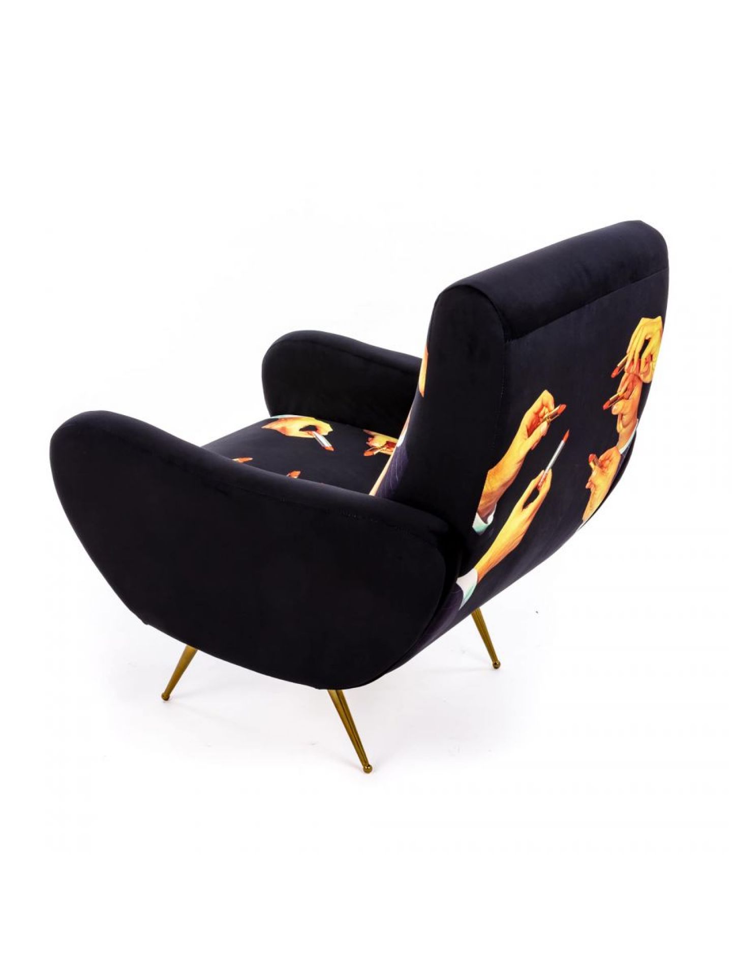 Toiletpaper fauteuil Lipsticks black Seletti