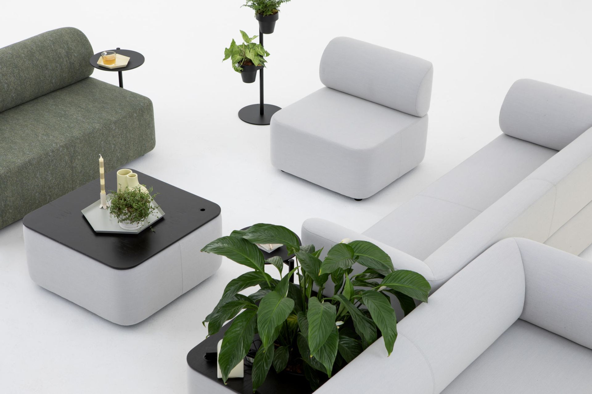 Mezza élément d'assise avec dossier Canapé Cascando 