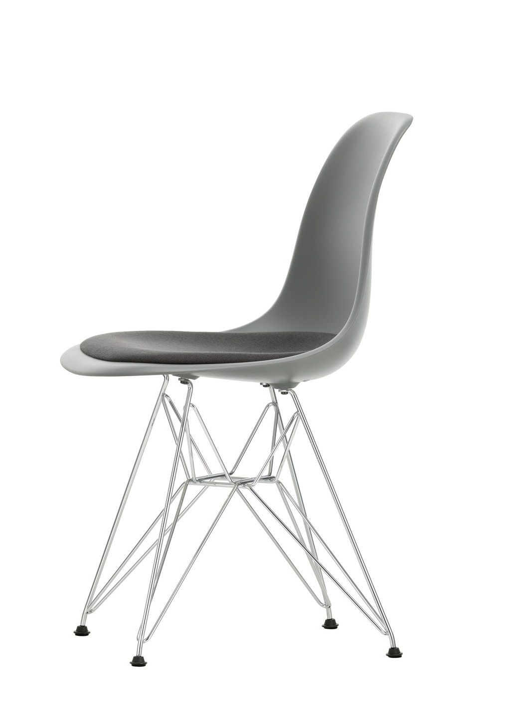 Eames Plastic Side Chair DSR chaise avec coussin d'assise Vitra