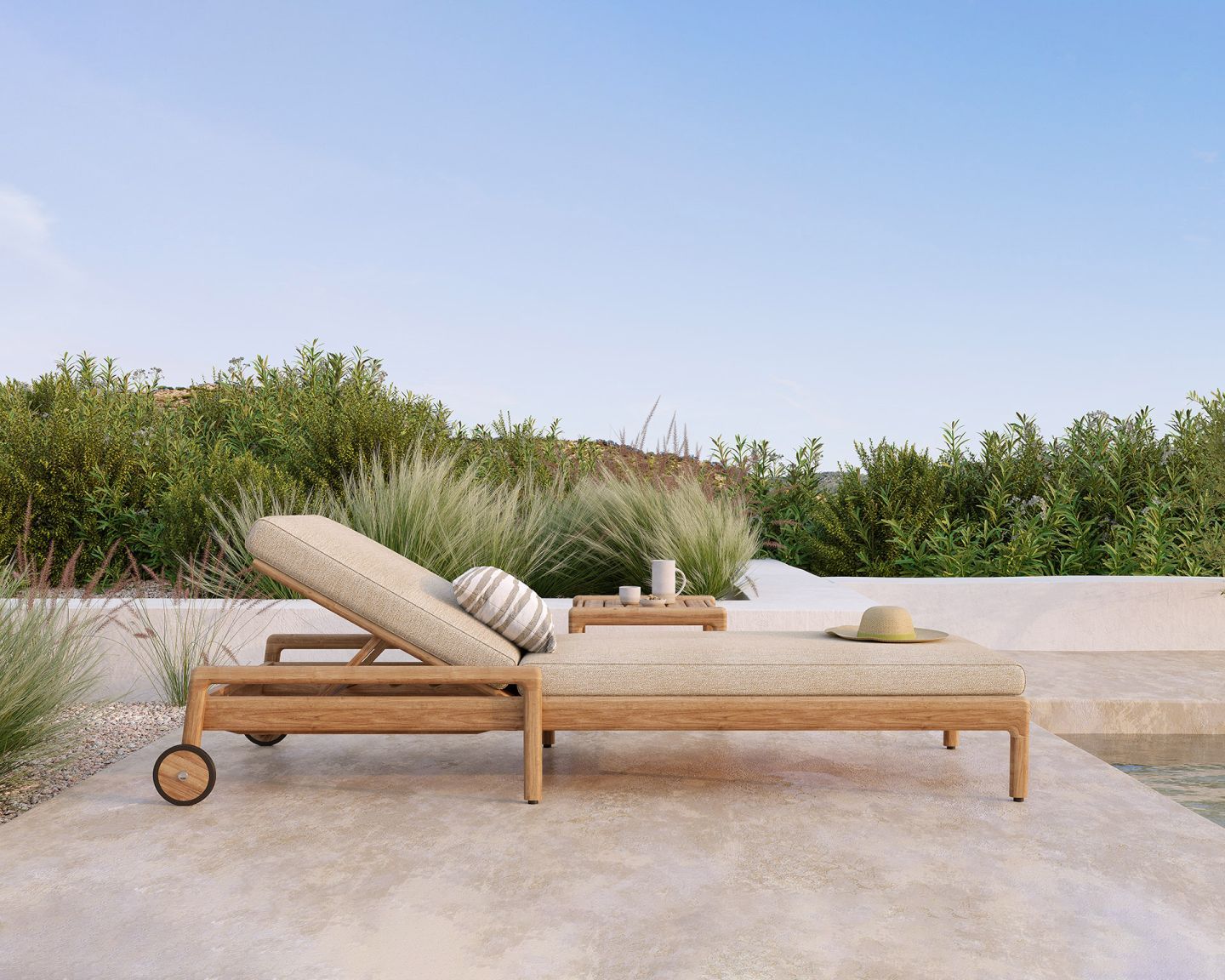 Coussin pour chaise longue Jack Outdoor Natural Ethnicraft Coussin pour chaise longue Jack Outdoor Natural Ethnicraft