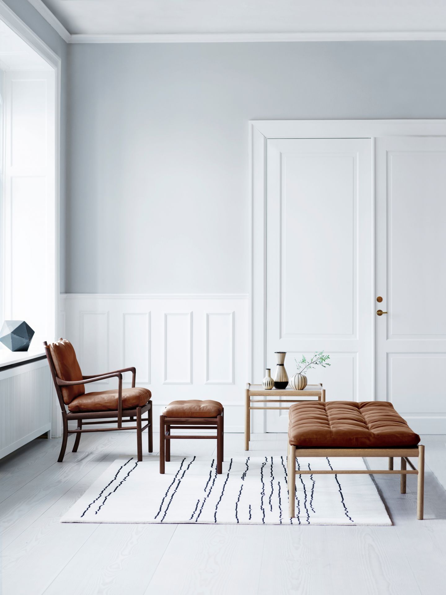 OW150 Daybed Lit de repos Carl Hansen &amp; Søn Cuir brun Sif 95
