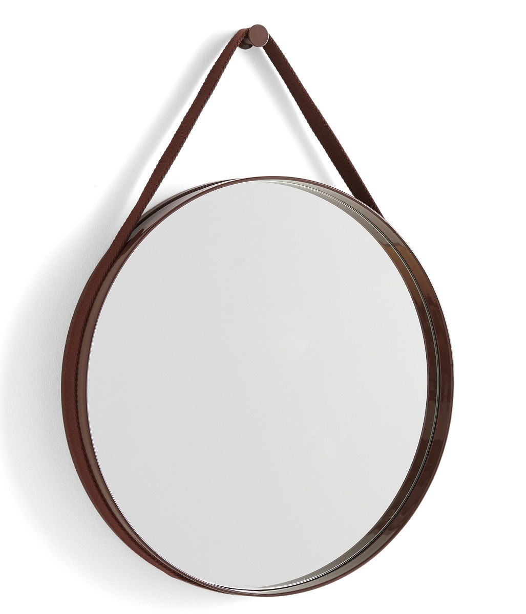 Strap Mirror No 2 Miroir mural Ø50 cm Hay brun