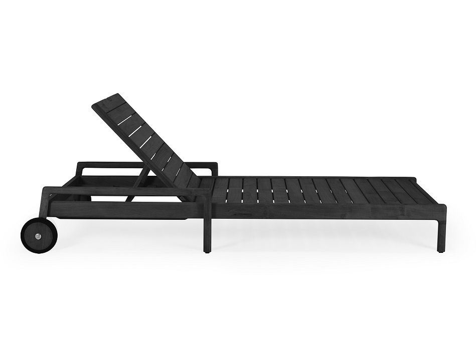 Jack Outdoor Adjustable Lounger Teak noir Ethnicraft