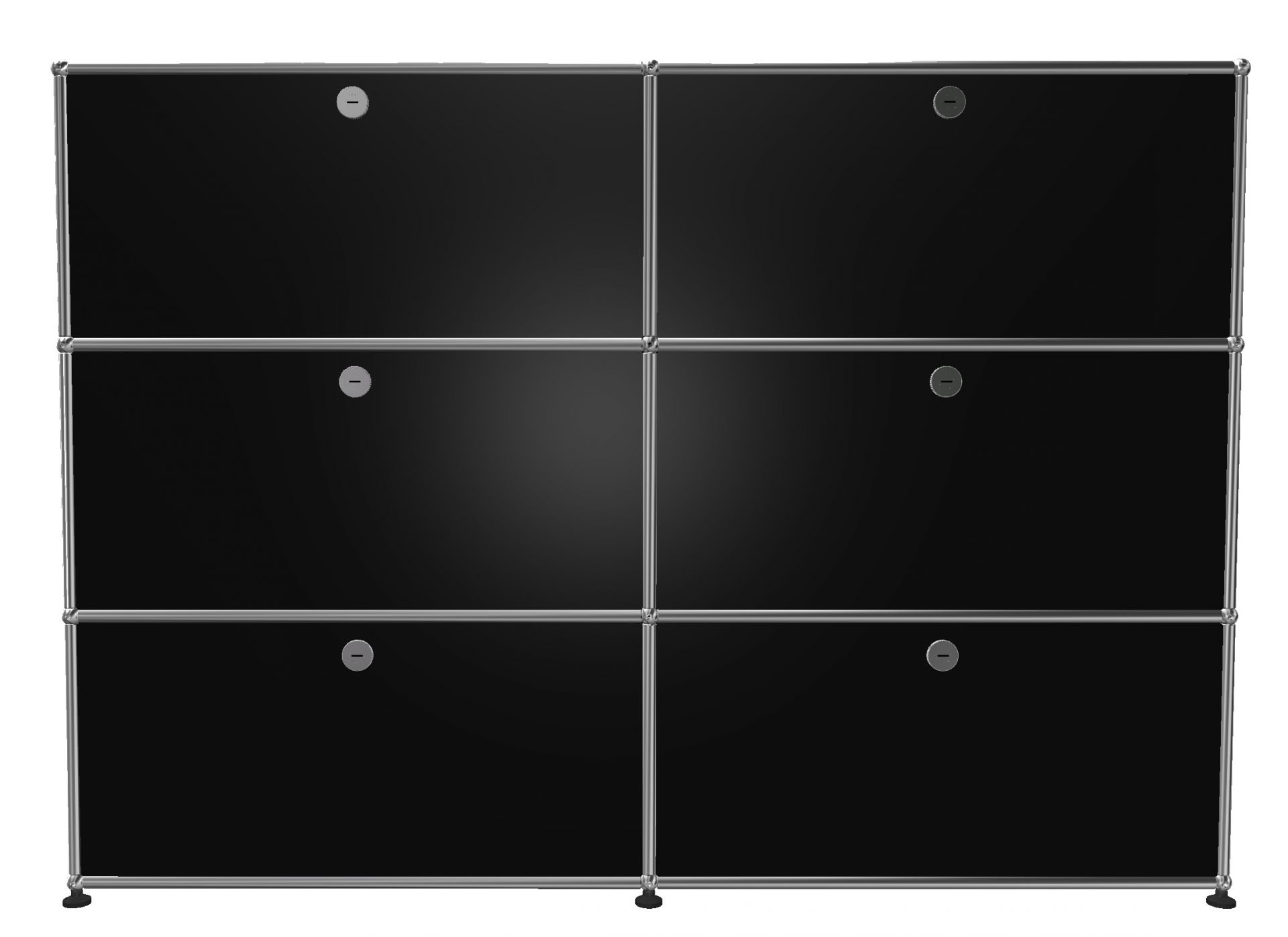 USM Haller Highboard 6 volets Noir graphite - LIVRAISON RAPIDE   