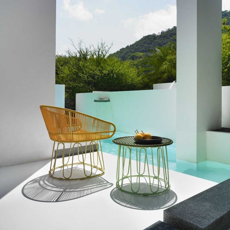 Circo Side Table Table d'appoint Outdoor ames  Jaune miel / Jaune