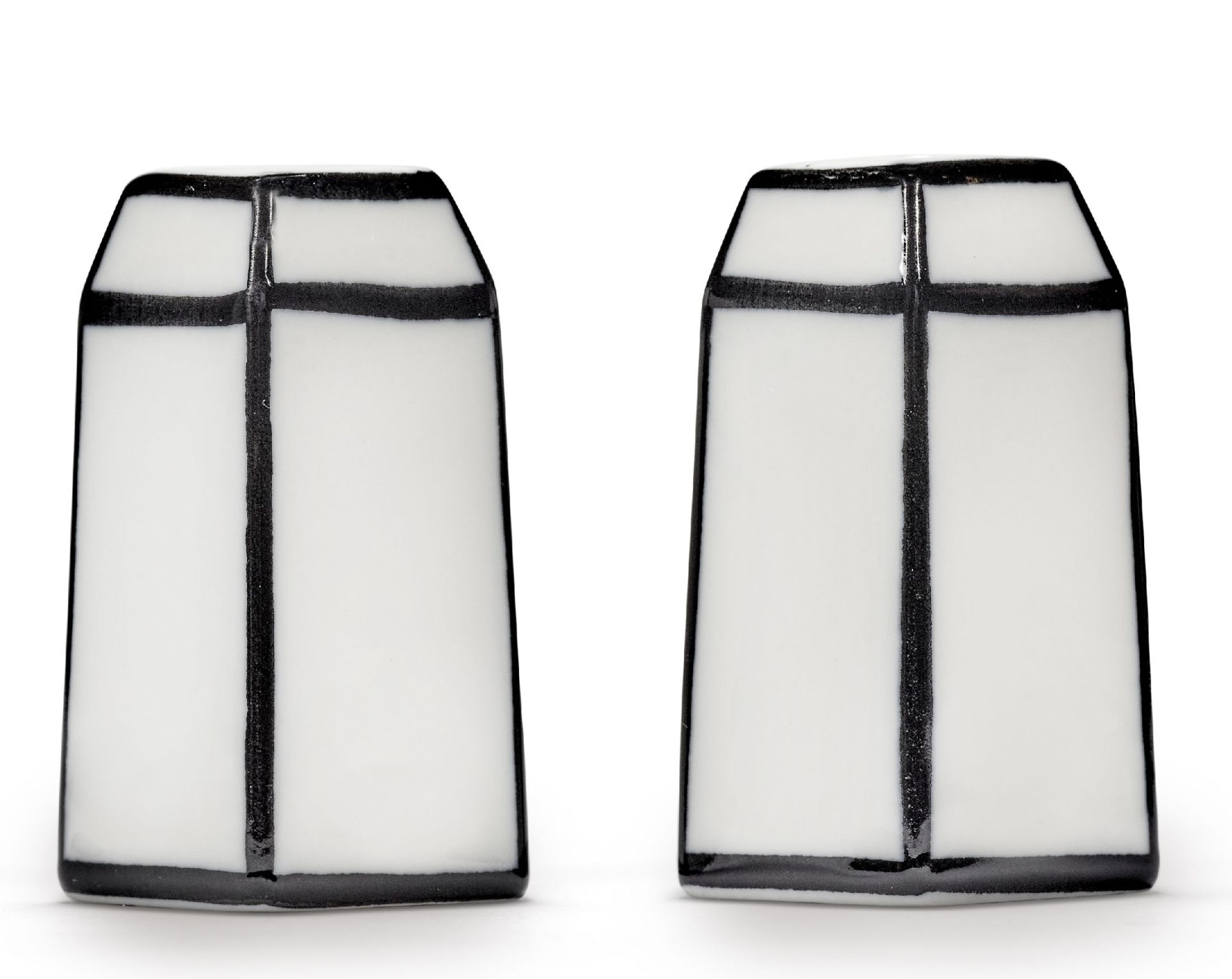 Set sel & poivre saupoudreuse blanc/noir Carte Blanche Serax