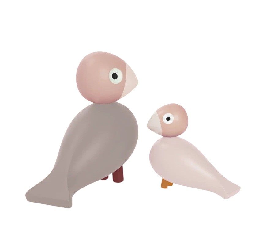 Liv & Lykke Rosa Oiseaux chanteur Kay Bojesen