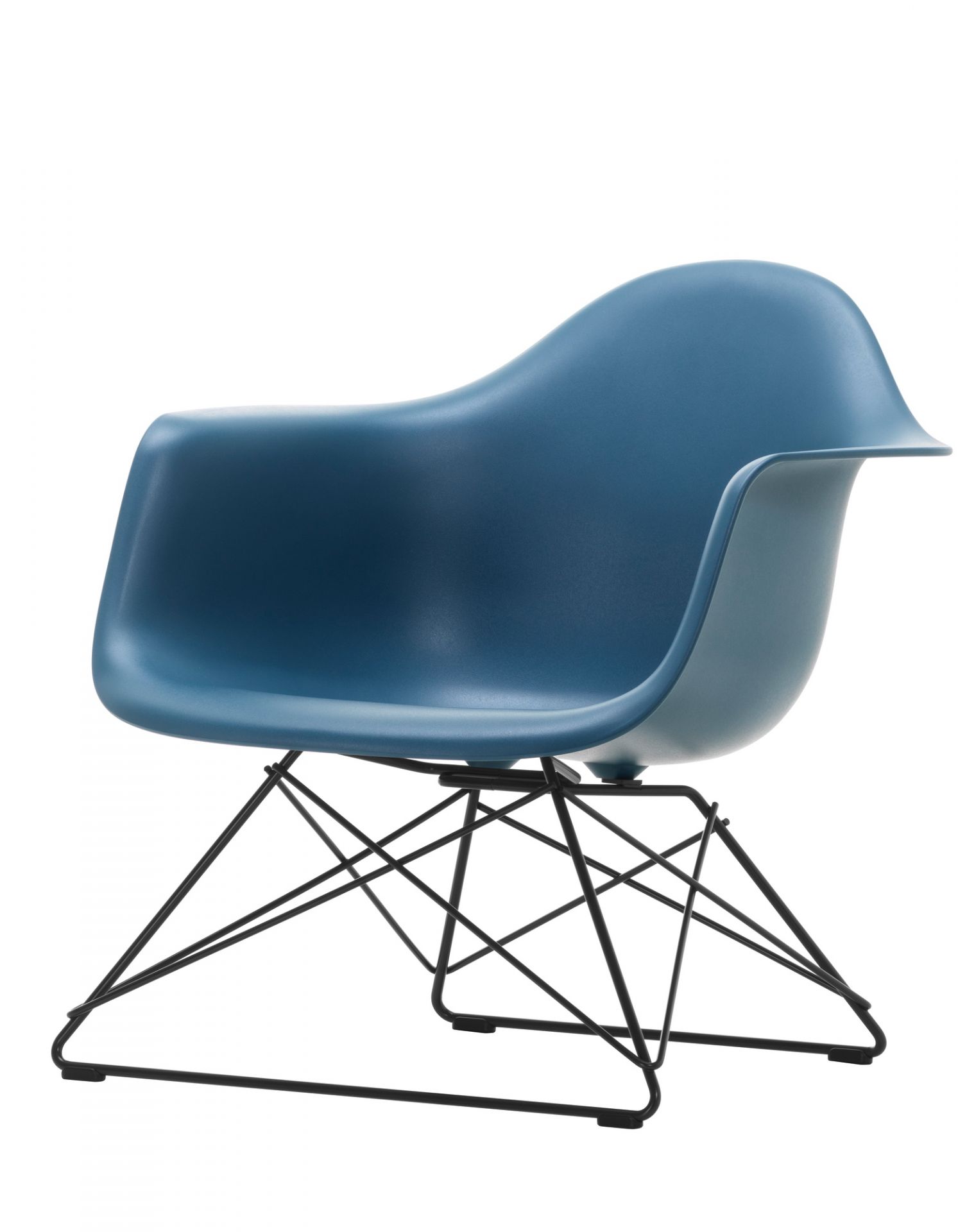 Eames Plastic Arm Chair LAR Chaise Vitra Noir - Sea bleu