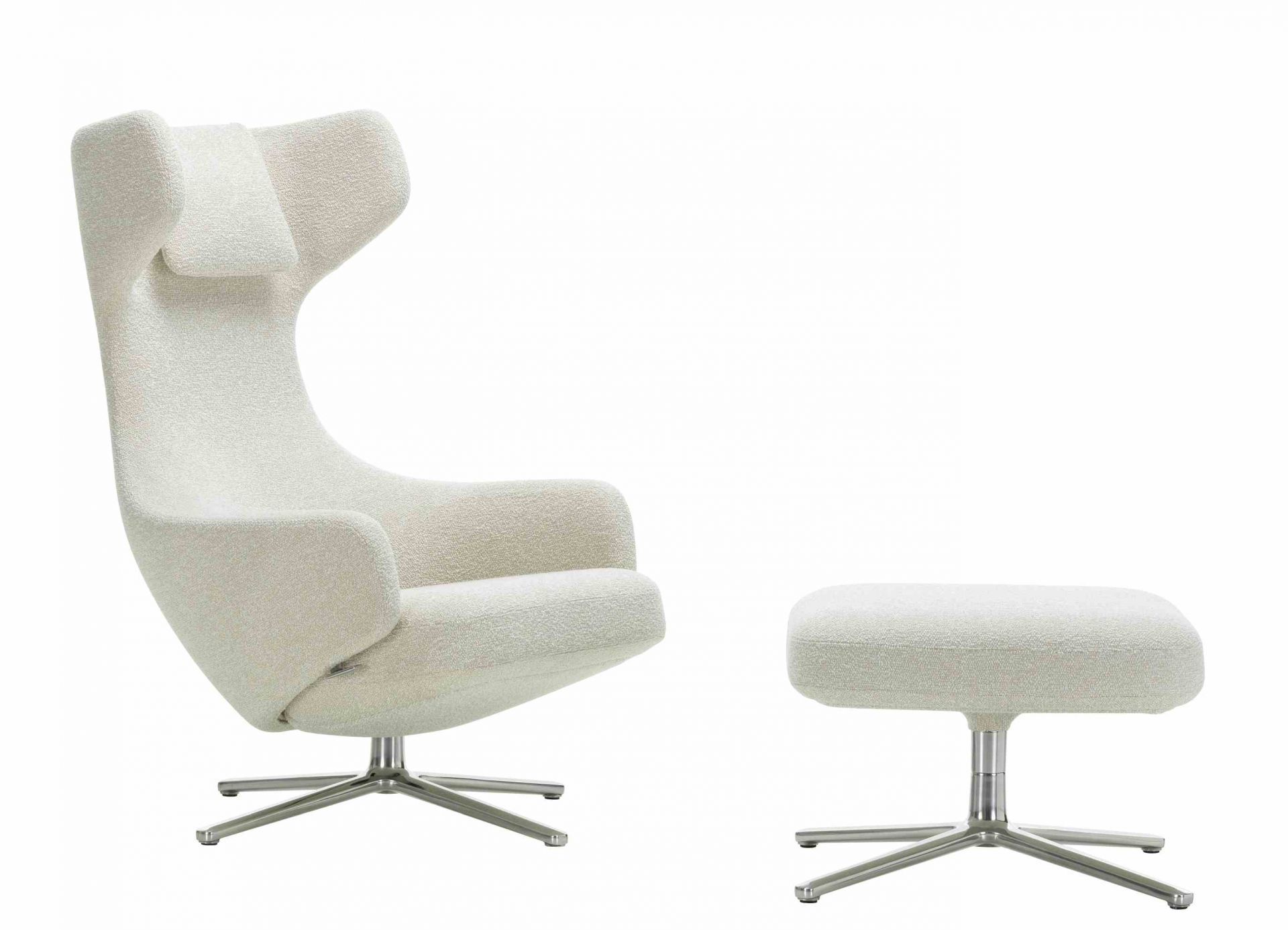 Fauteuil et ottoman Grand Repos, combinaison préférée : Ottoman ou Panchina Vitra Nubia ivoire 45 cm GRATUIT !