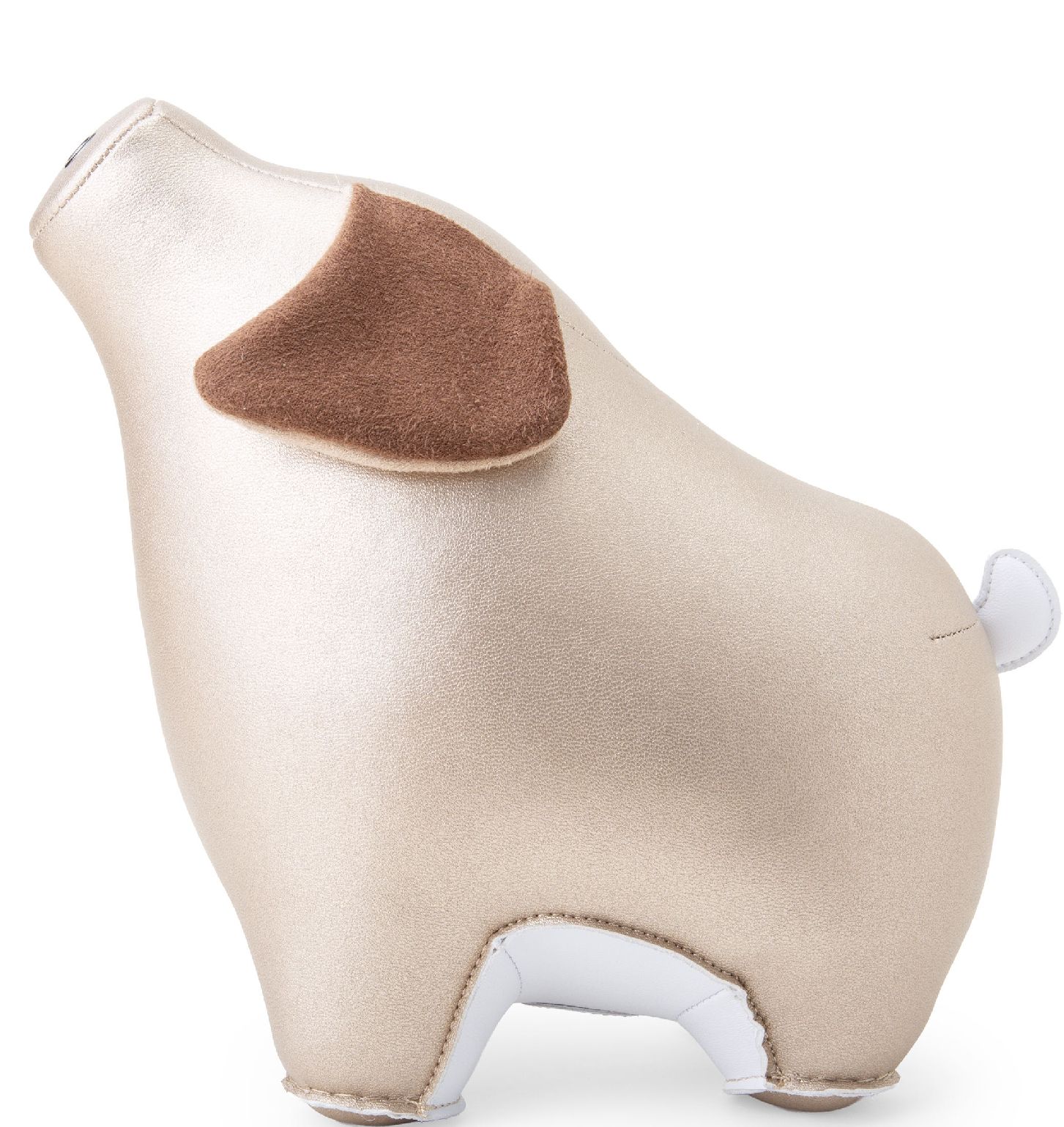 Presse-papier cochon Diya perle or / blanc Züny