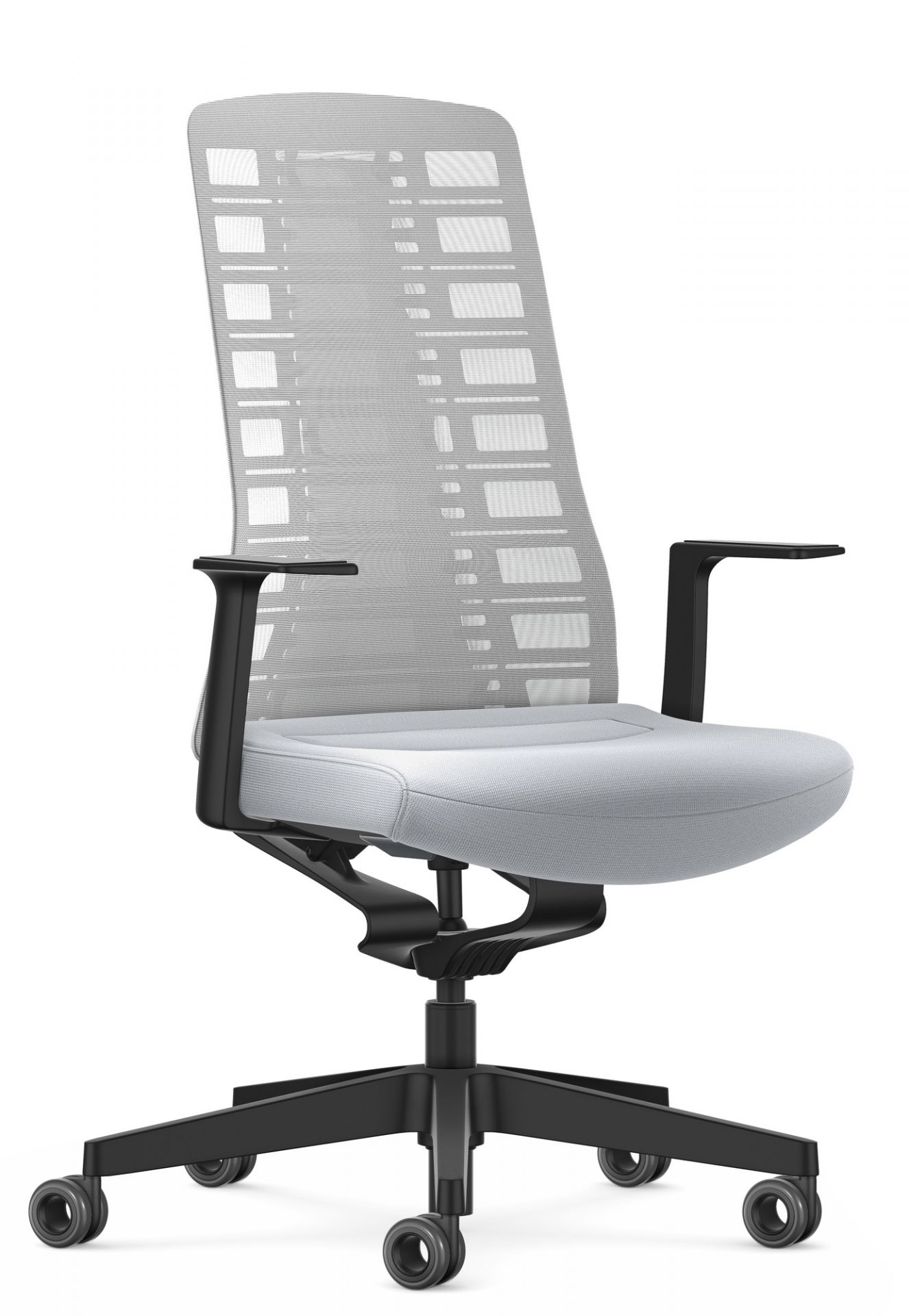 Pure Edition Active Chaise de bureau pivotante Interstuhl Blanc - gris clair