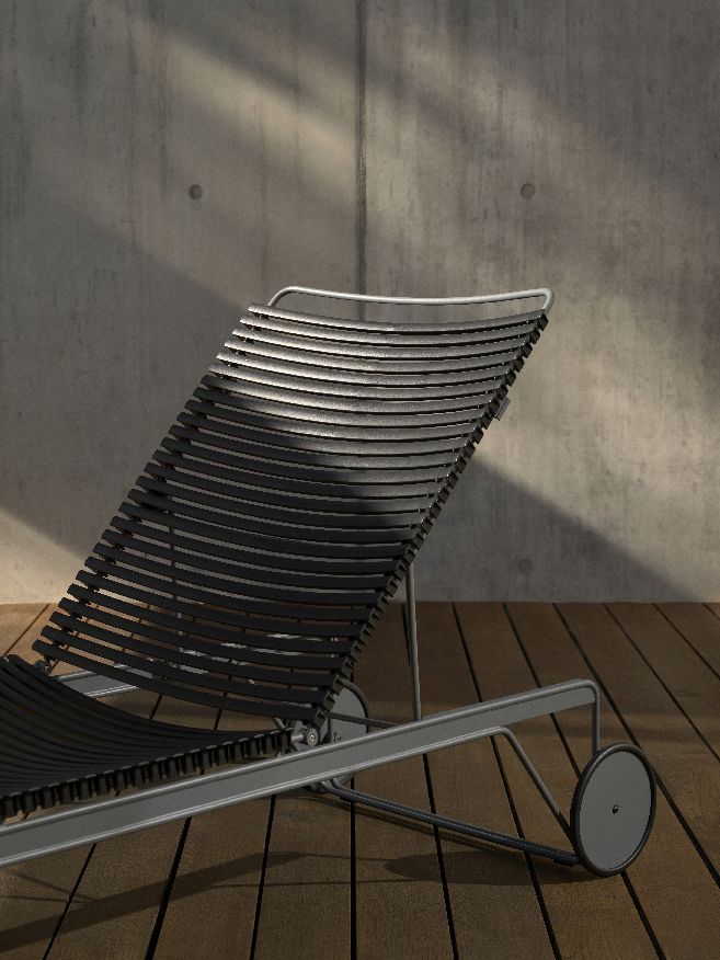 Click Chaise Longue ajustable Bain de soleil extérieur HOUE