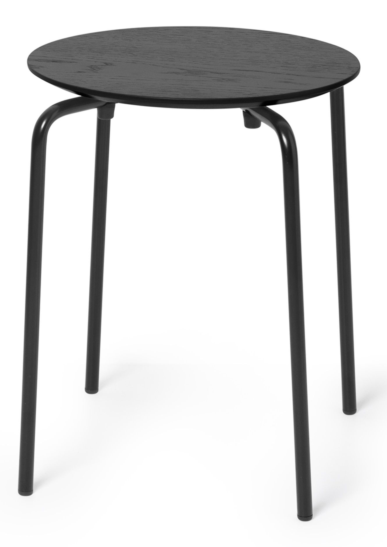 Herman tabouret noir piètement chêne noir Ferm Living